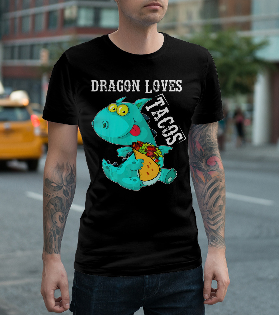 Dragon Loves Tacos Cinco De Mayo Taco T-Shirt