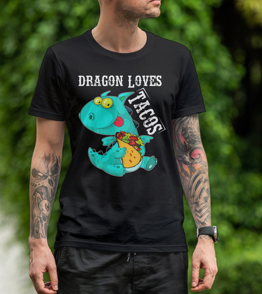 Dragon Loves Tacos Cinco De Mayo Taco T-Shirt