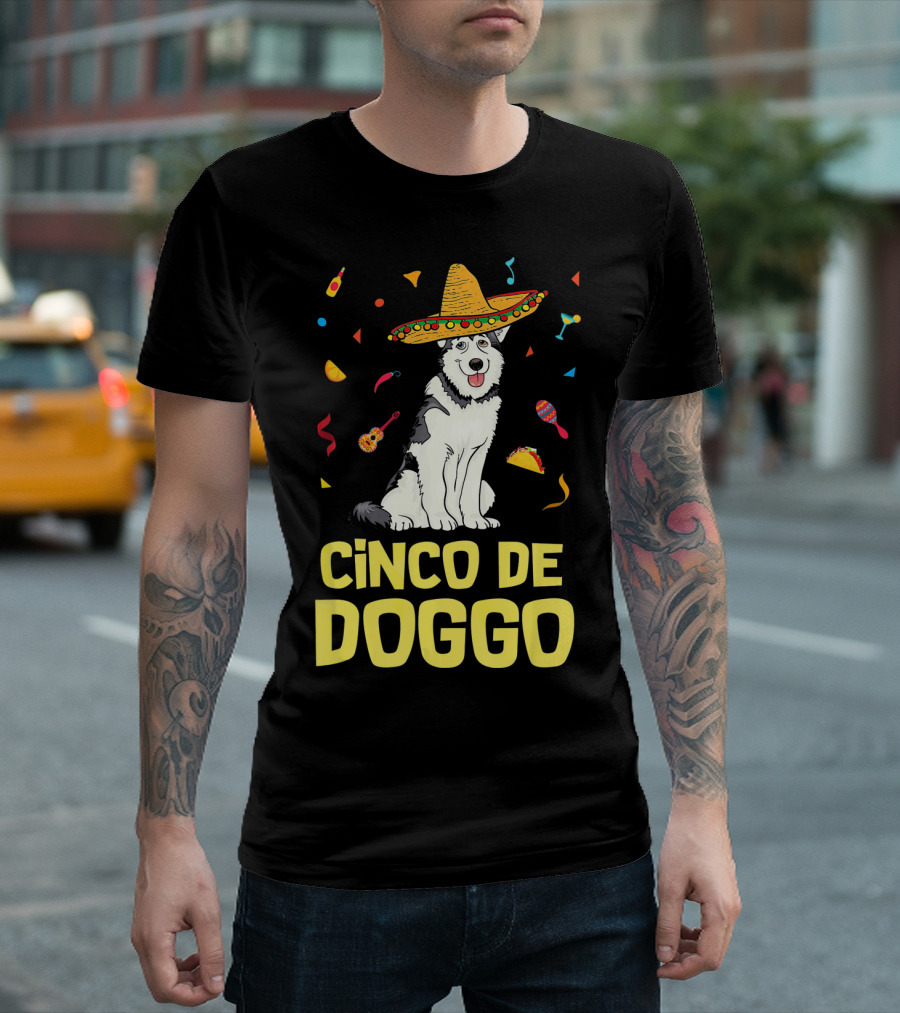 Cinco de Doggo Funny Taco Sombrero Husky T-Shirt