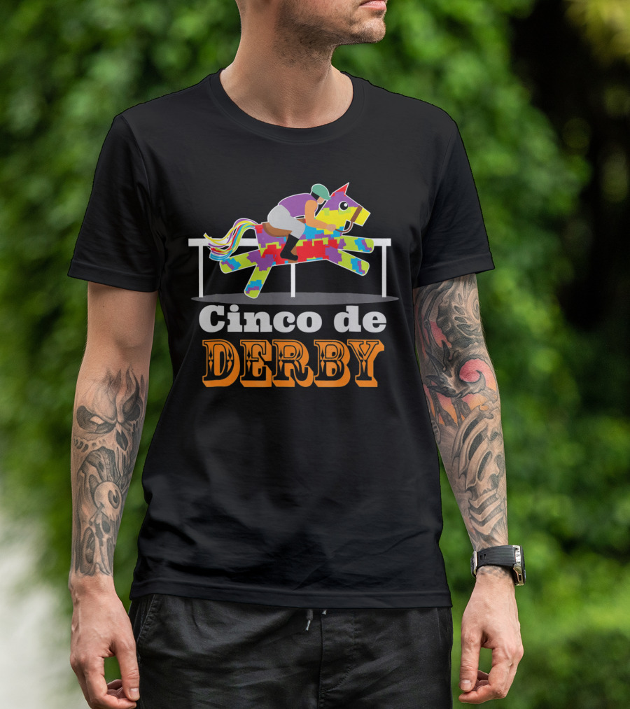 Cinco De Derby Pinata Horse Racing Jockey T-Shirt