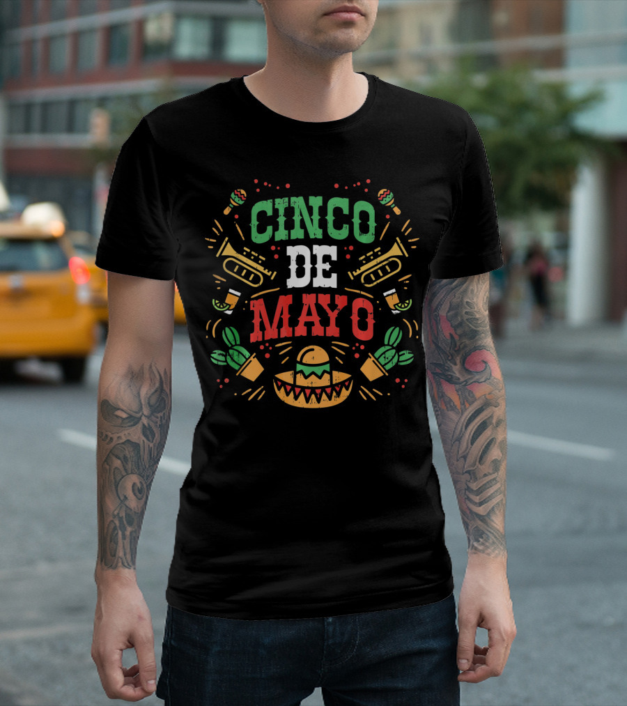Cinco De Mayo Music Festival Party Funny Mexican T-Shirt