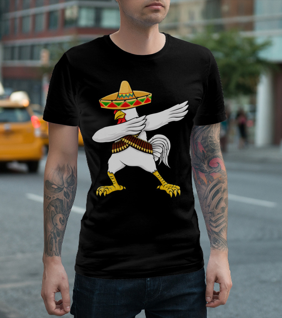Cinco De Mayo Chicken Sombrero Dabbing Dab T-Shirt