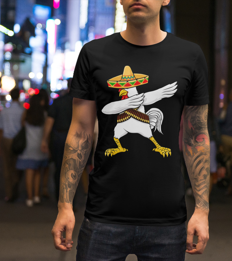 Cinco De Mayo Chicken Sombrero Dabbing Dab T-Shirt
