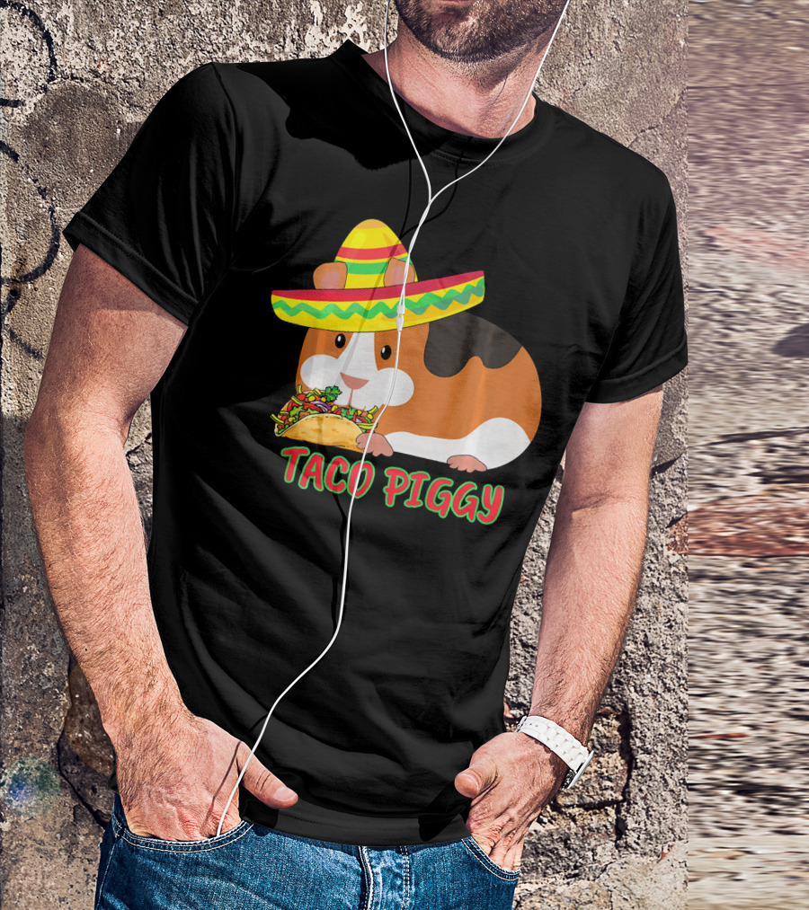 Cinco De Mayo Taco Piggy Guinea Pig With Sombrero T-Shirt