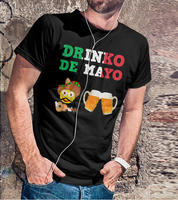 Drinko De Mayo Sombrero Guitar Emoji Beer Mugs T-Shirt