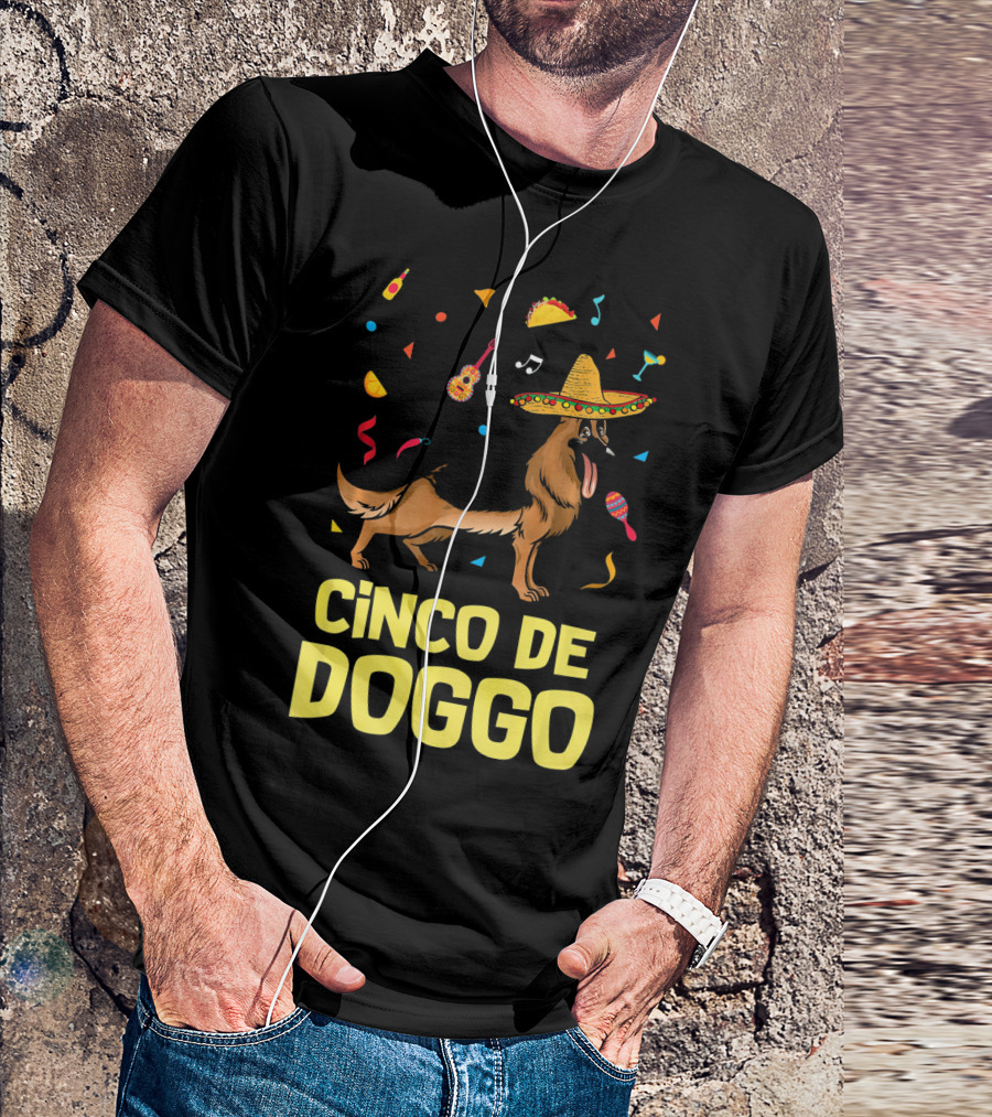 Cinco De Doggo Taco Sombrero German Shepherd T-Shirt