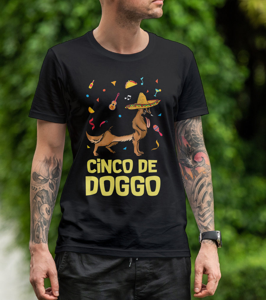 Cinco De Doggo Taco Sombrero German Shepherd T-Shirt