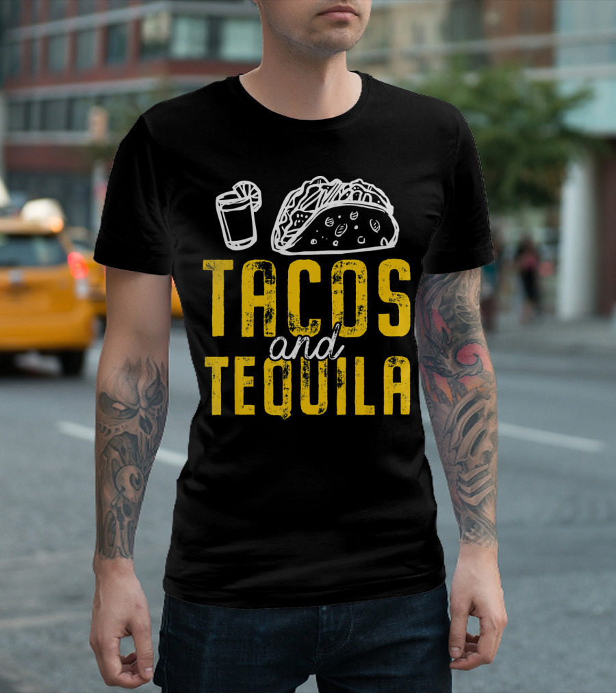 Tacos and Tequila Cinco De Mayo Taco Drink Fiesta T-Shirt