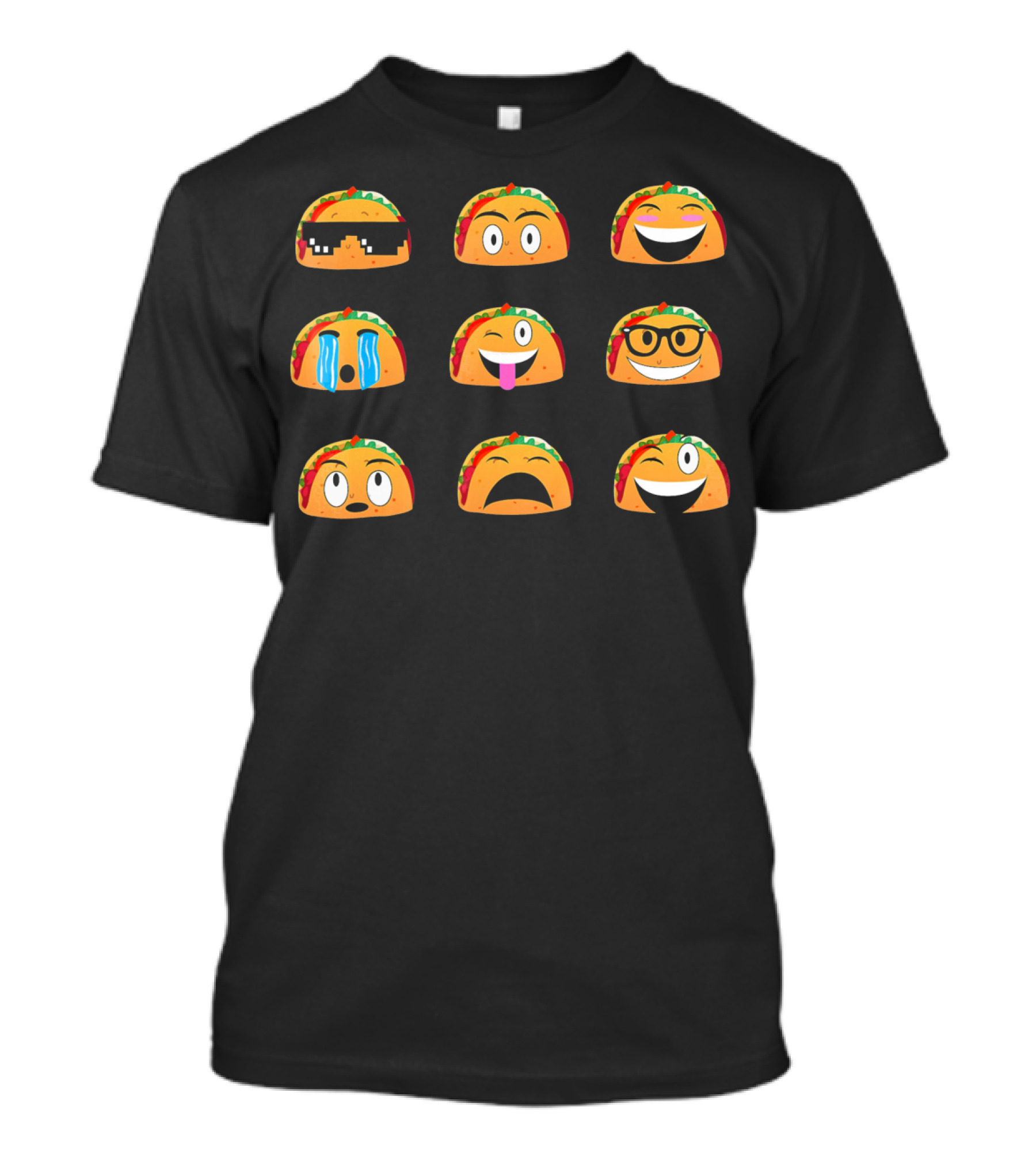 Cinco De Mayo Taco Emoji Faces T-Shirt