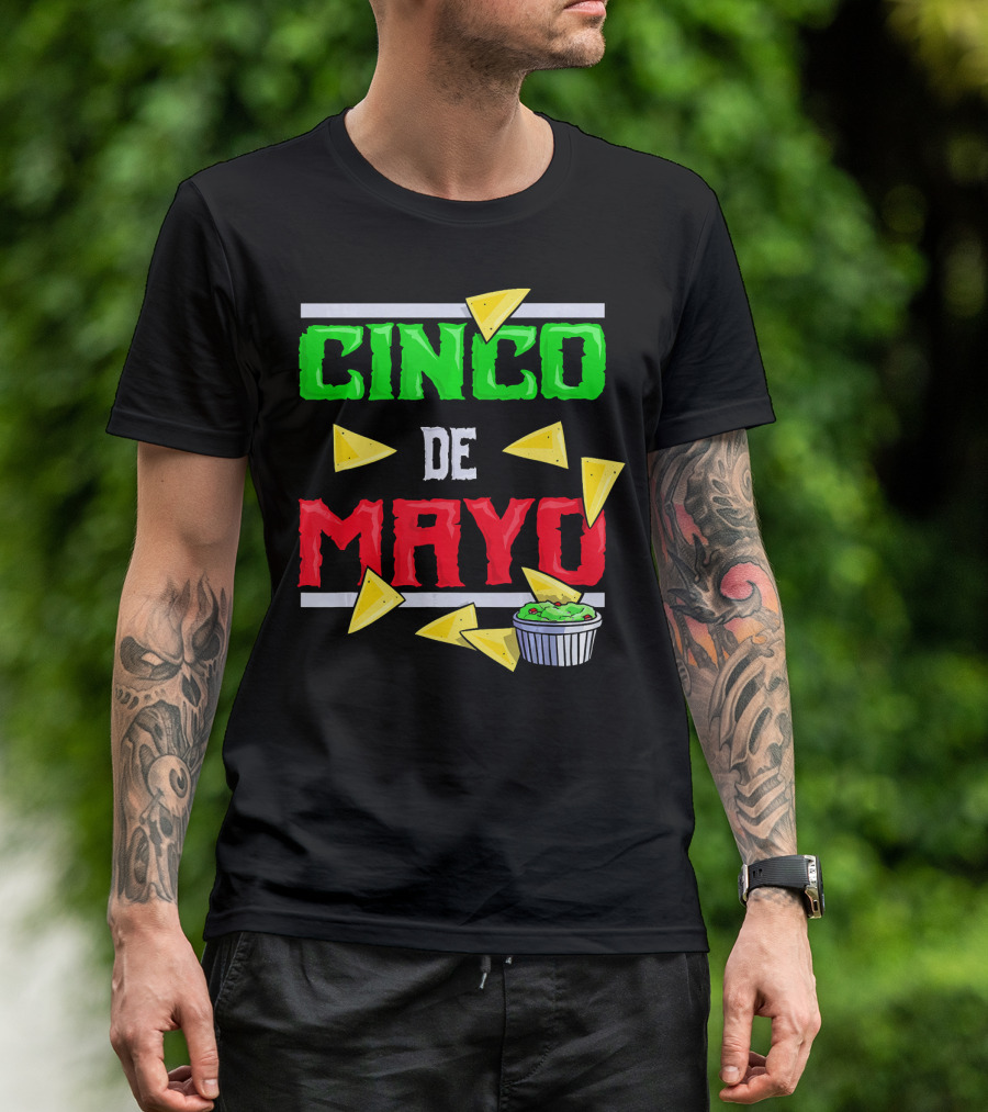Cinco De Mayo Nacho Chips Guacamole Fiesta T-Shirt
