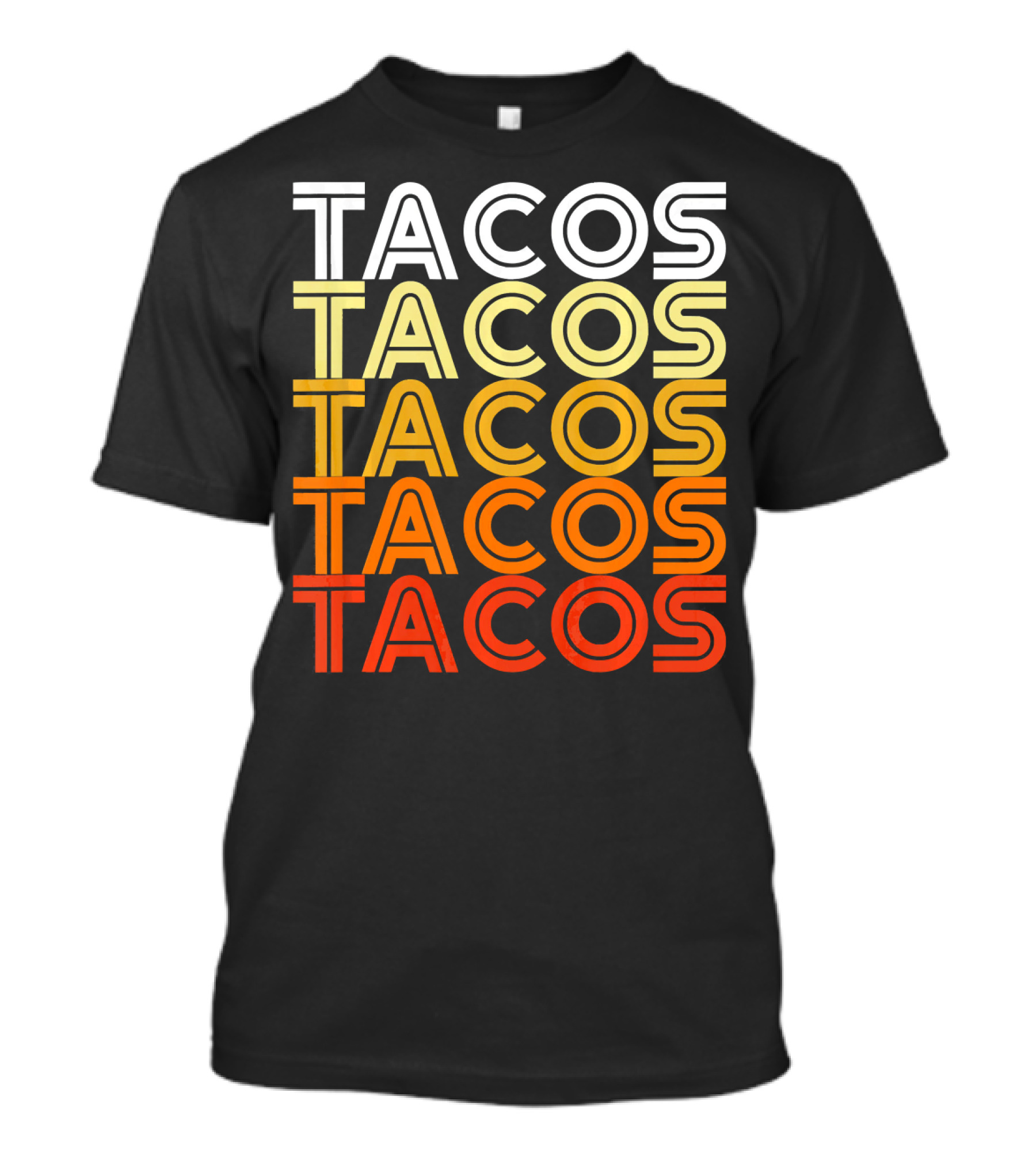 Cool Retro Vintage Tacos Gradient T-Shirt
