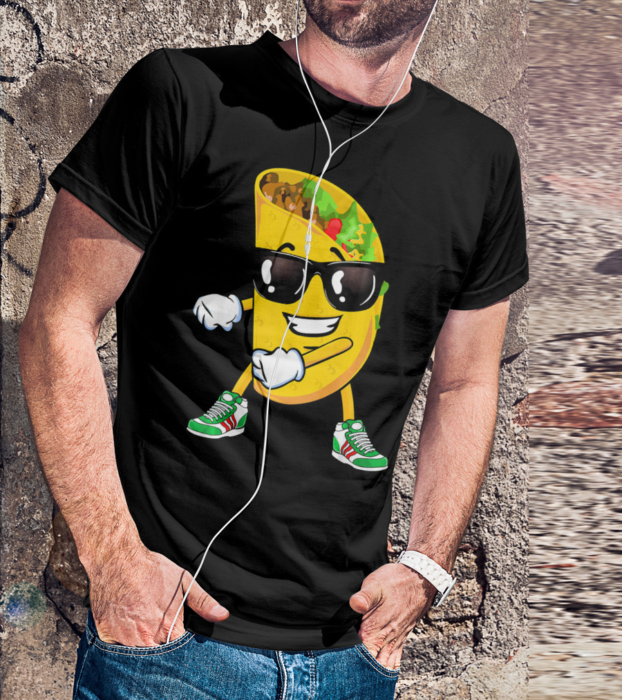 Flossing Taco Floss Like A Boss Sunglasses Cool Moves Sneakers T-Shirt