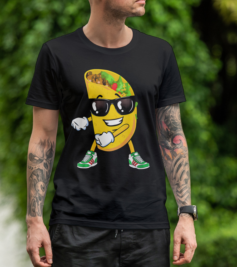 Flossing Taco Floss Like A Boss Sunglasses Cool Moves Sneakers T-Shirt