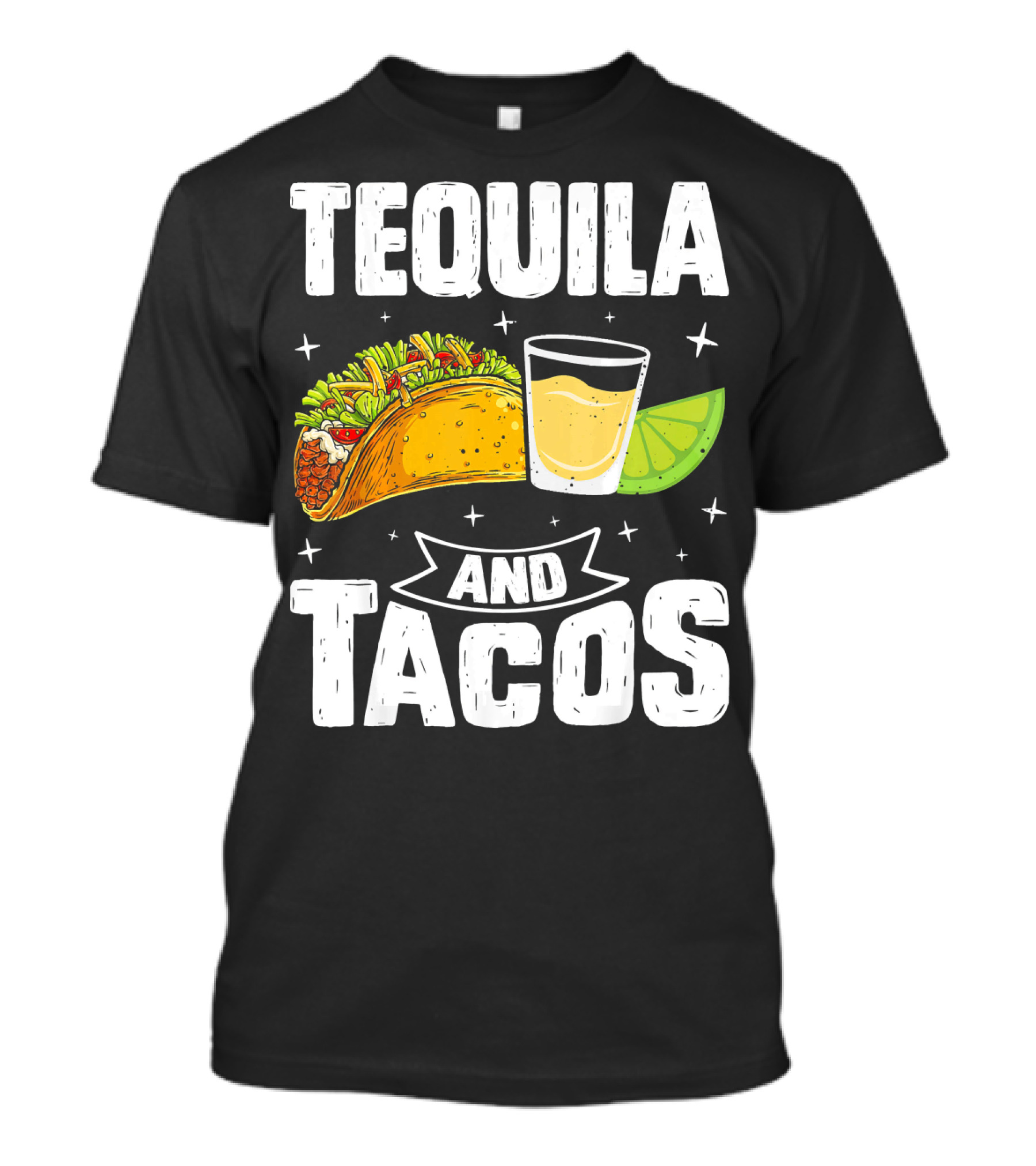 Tequila And Tacos With Lime Slice Cinco De Mayo T-Shirt