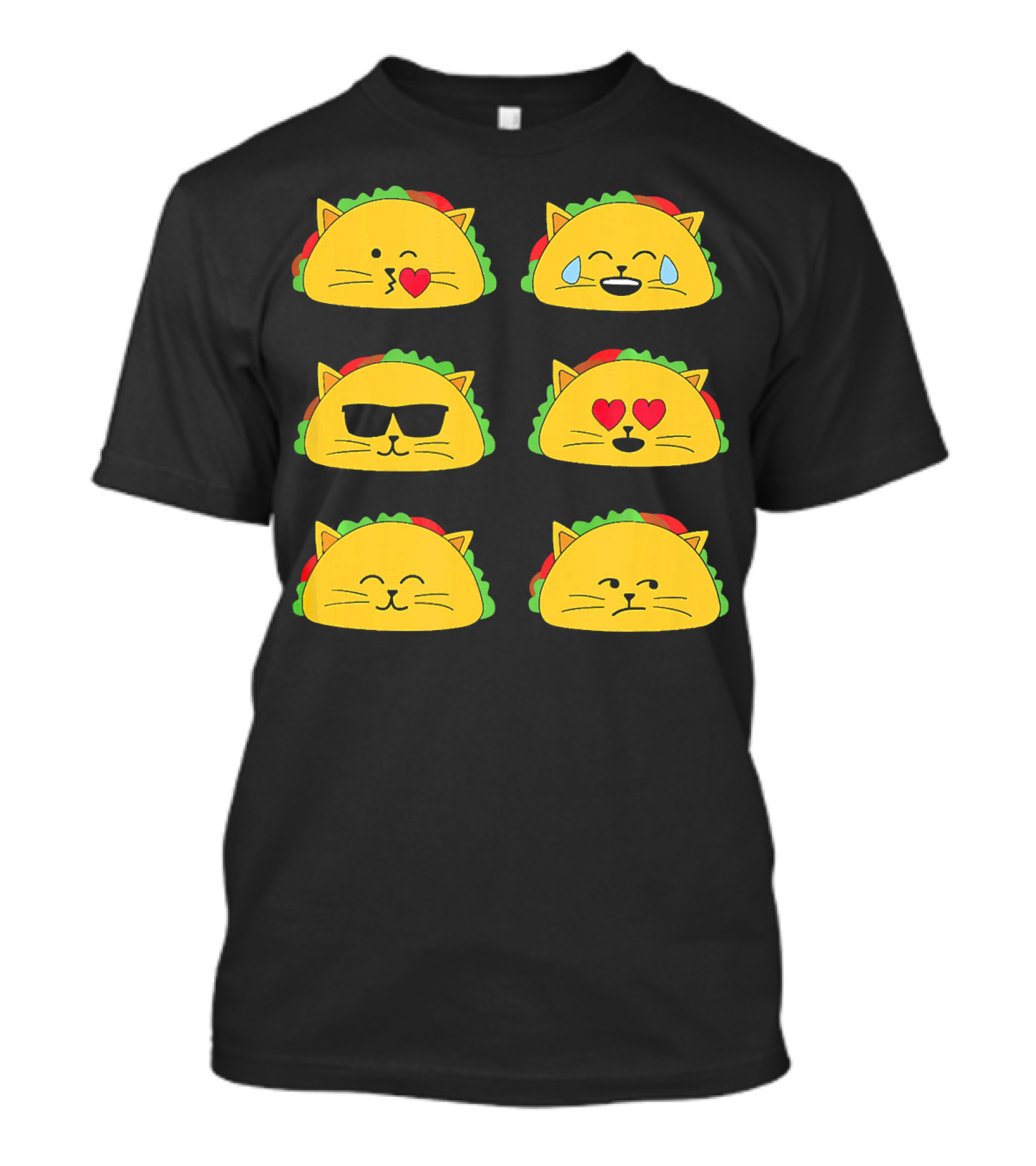 Taco Cat Emoji Faces Tacocat Lover T-Shirt