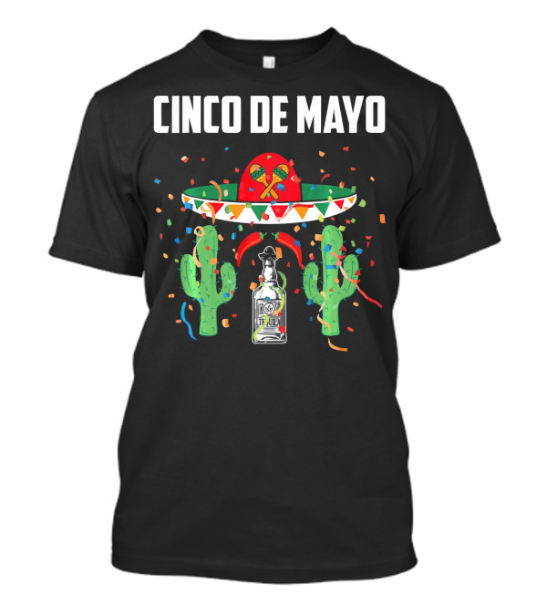 Cinco De Mayo Gringo Drinking Team May Sombrero Cactus Tequila T-Shirt