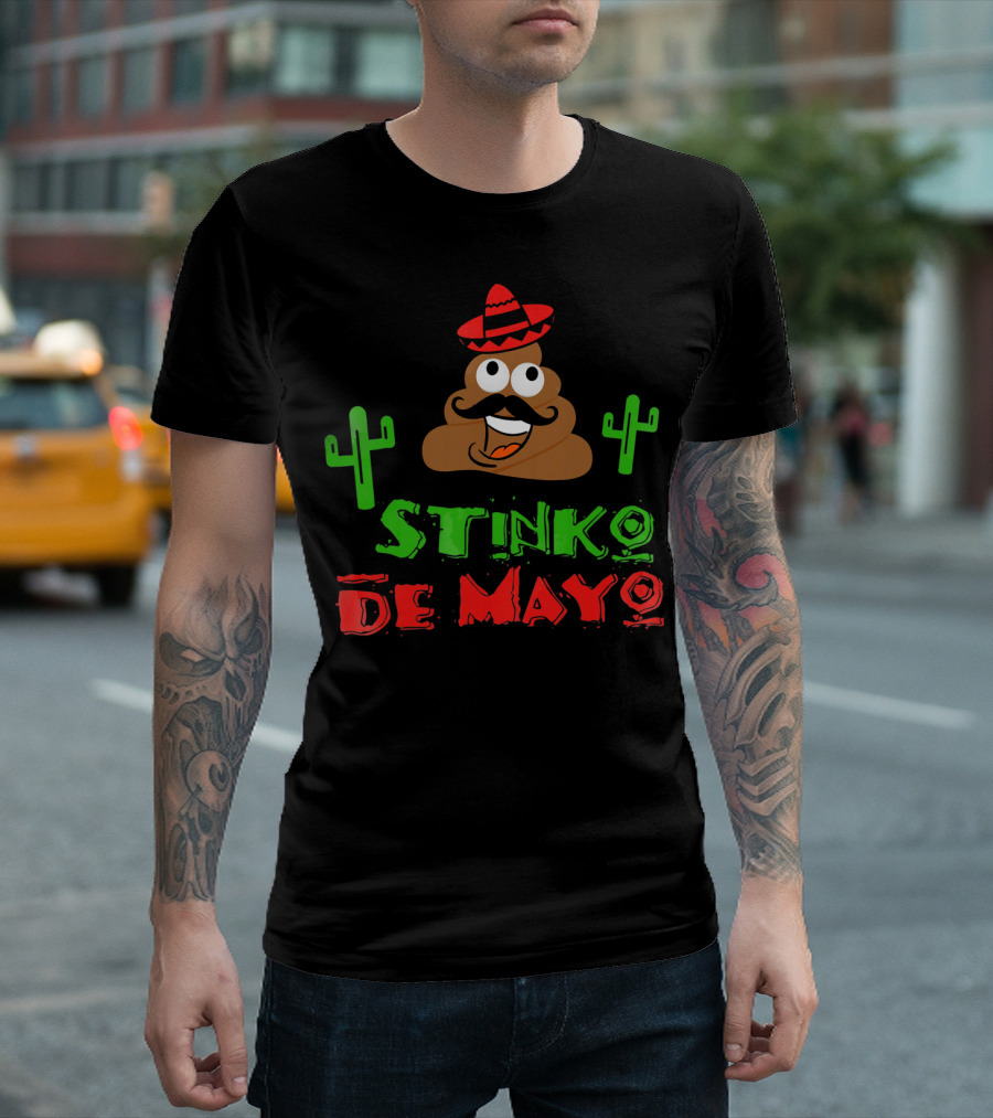 Stinko de Mayo Emoji Cactus Fun T-Shirt