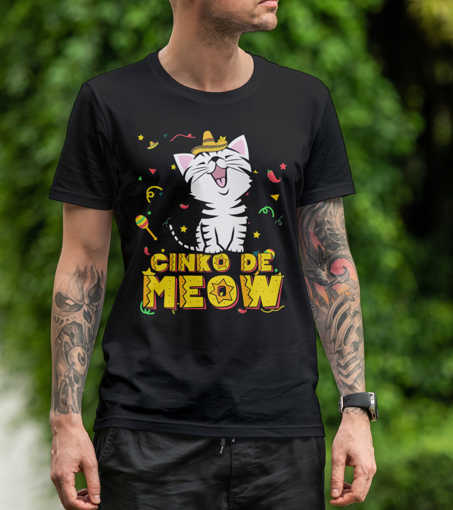 Cinco De Meow Cat Sombrero T-Shirt