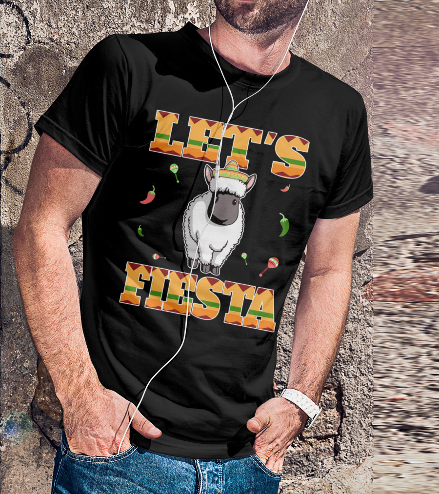 Let's Fiesta Sheep Cinco De Mayo Mexican T-Shirt
