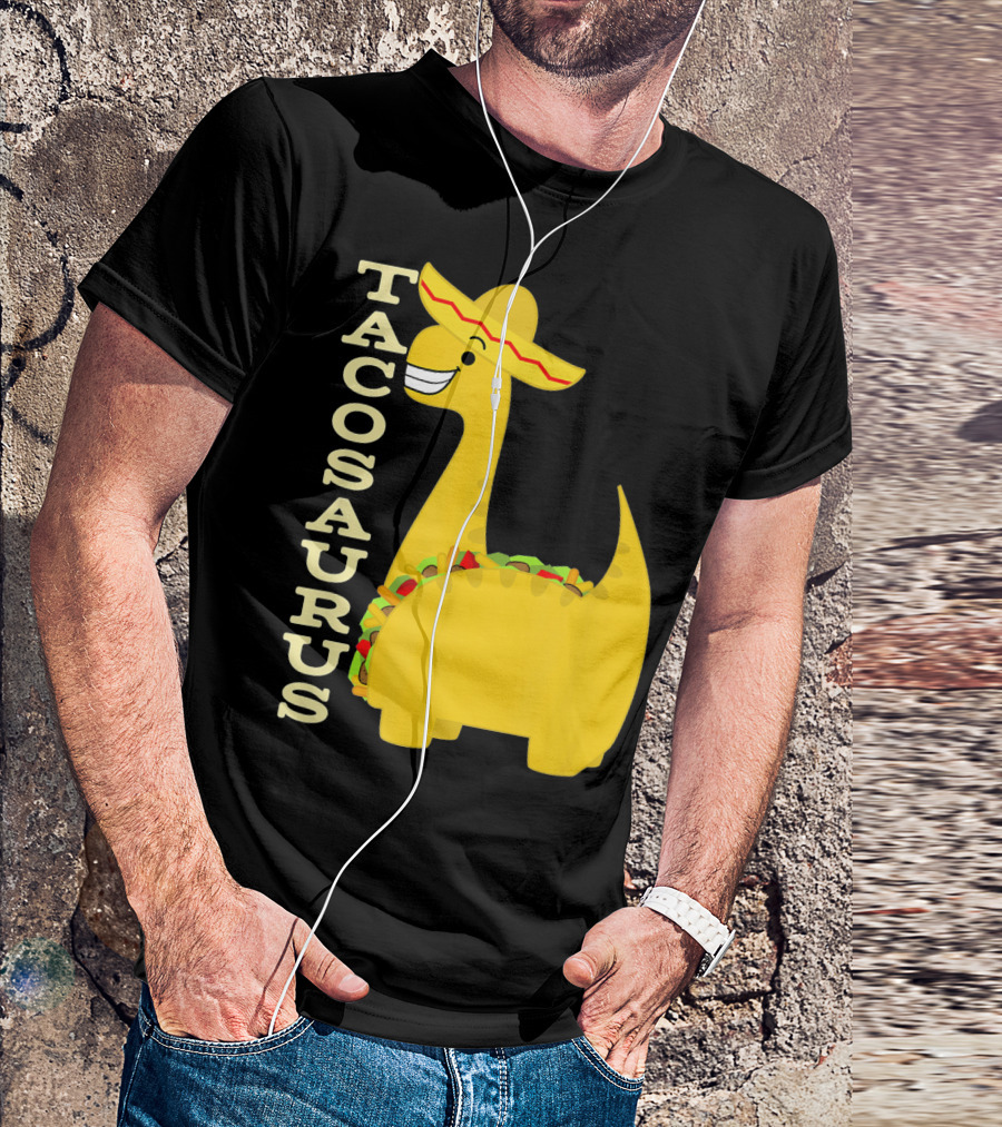 Cinco De Mayo Tacosaurus Dinosaur With Sombrero T-Shirt