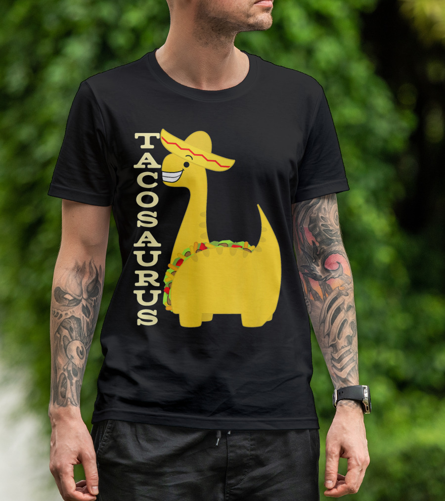 Cinco De Mayo Tacosaurus Dinosaur With Sombrero T-Shirt