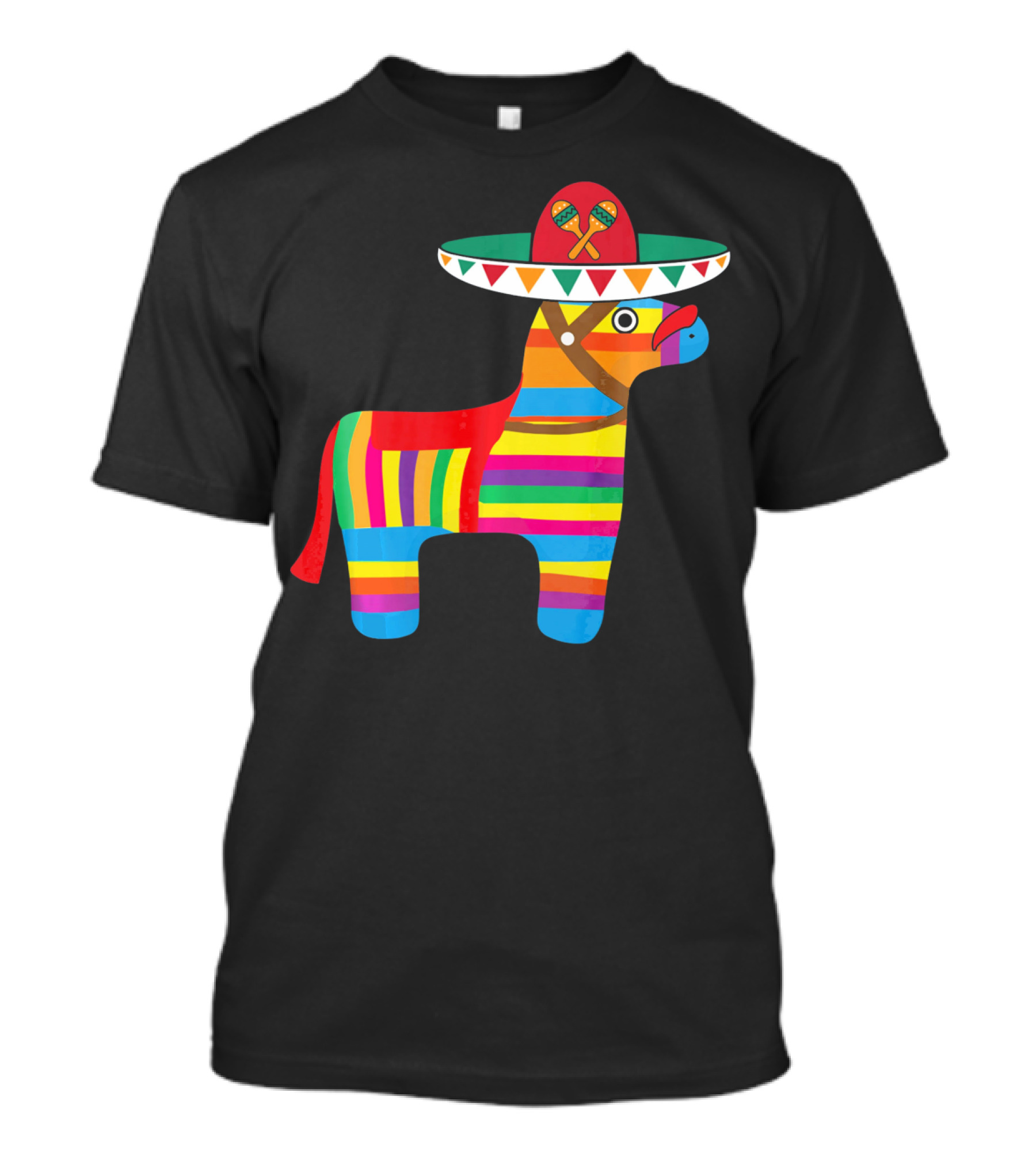 Pinata With Sombrero Mustache Cinco De Mayo Fiesta T-Shirt