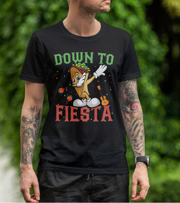 Down To Fiesta Dabbing Burrito Funny Cinco De Mayo T-Shirt