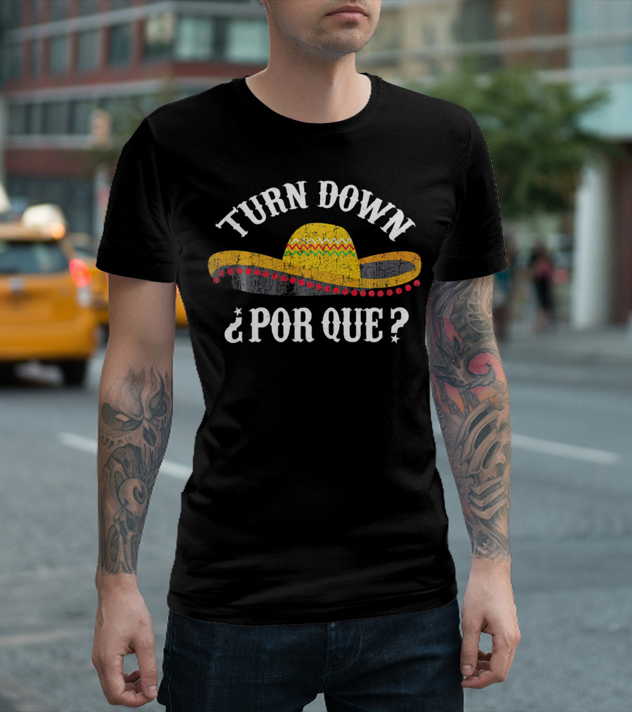 Turn Down Sombrero ¿Por Que Cinco de Mayo? T-Shirt
