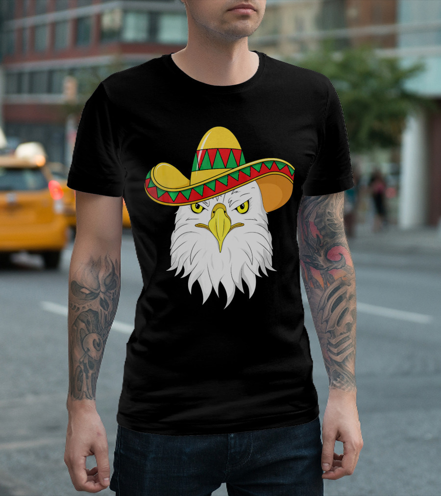 Cinco De Mayo Eagle with Sombrero America Kids T-Shirt