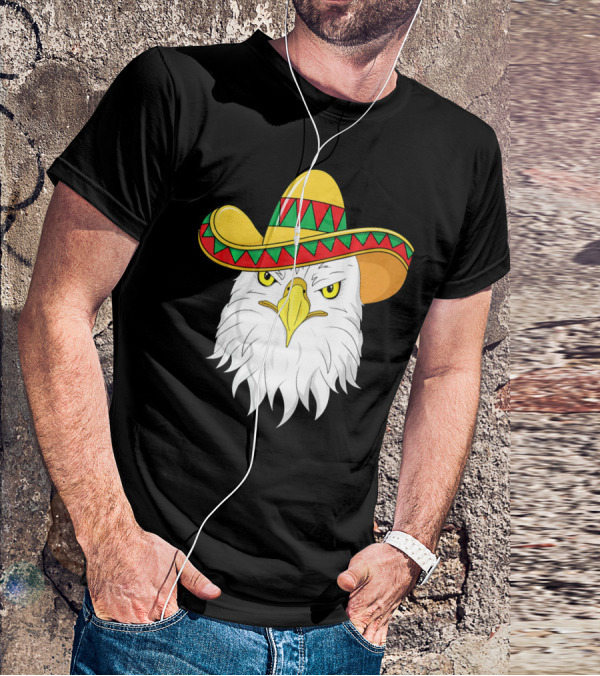 Cinco De Mayo Eagle With Sombrero America Kids T-Shirt