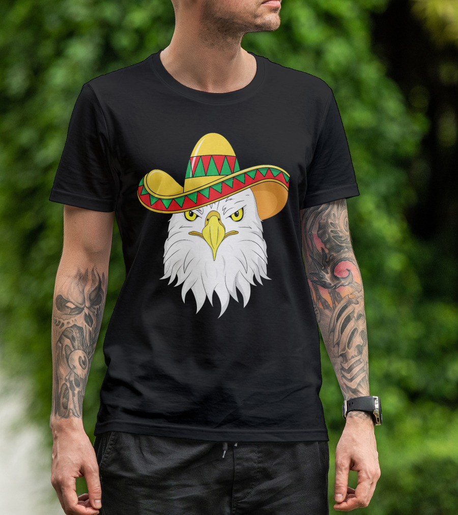 Cinco De Mayo Eagle With Sombrero America Kids T-Shirt