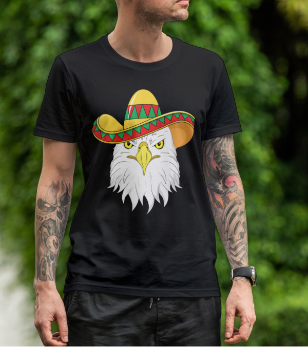 Cinco De Mayo Eagle With Sombrero America Kids T-Shirt