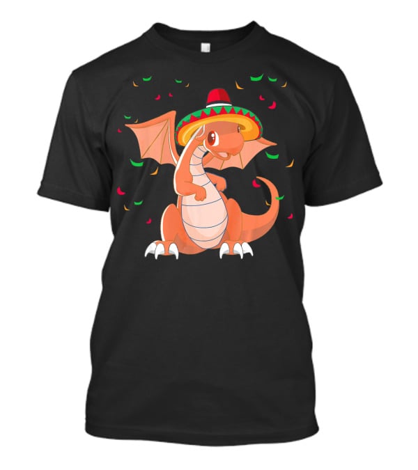 Cute Dragon Cinco De Mayo Celebrations With Sombrero T-Shirt