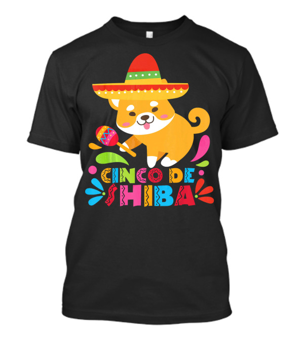 Cinco De Shiba Dog Mexican Fiesta T-Shirt