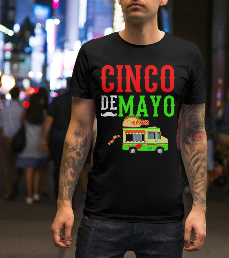 Cinco De Mayo Taco Bus Funny Mexico T-Shirt