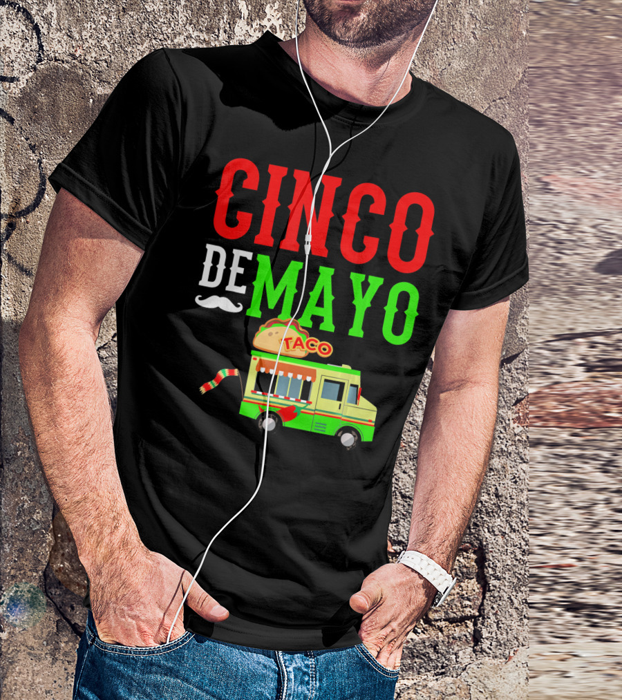 Cinco De Mayo Taco Bus Funny Mexico T-Shirt