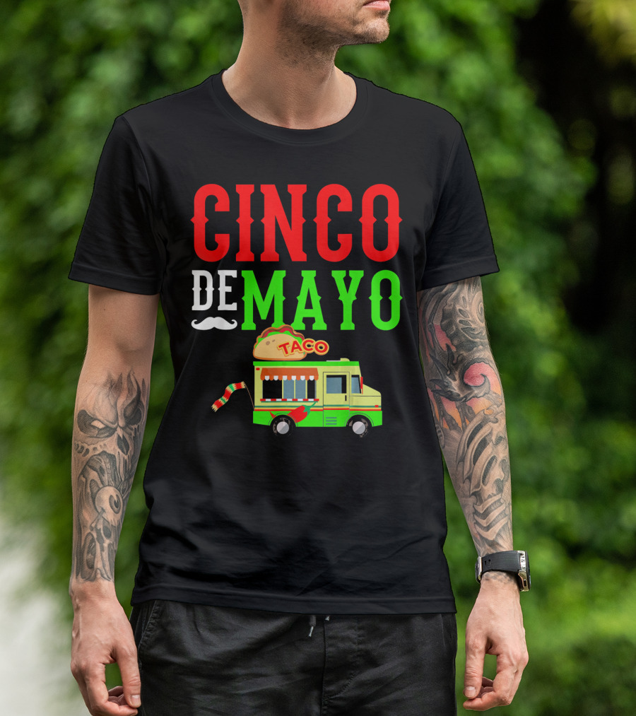 Cinco De Mayo Taco Bus Funny Mexico T-Shirt
