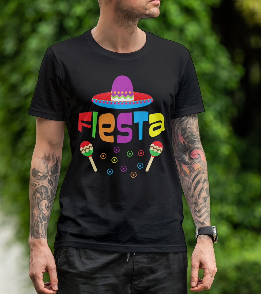 Fiesta Sombrero And Maracas T-Shirt