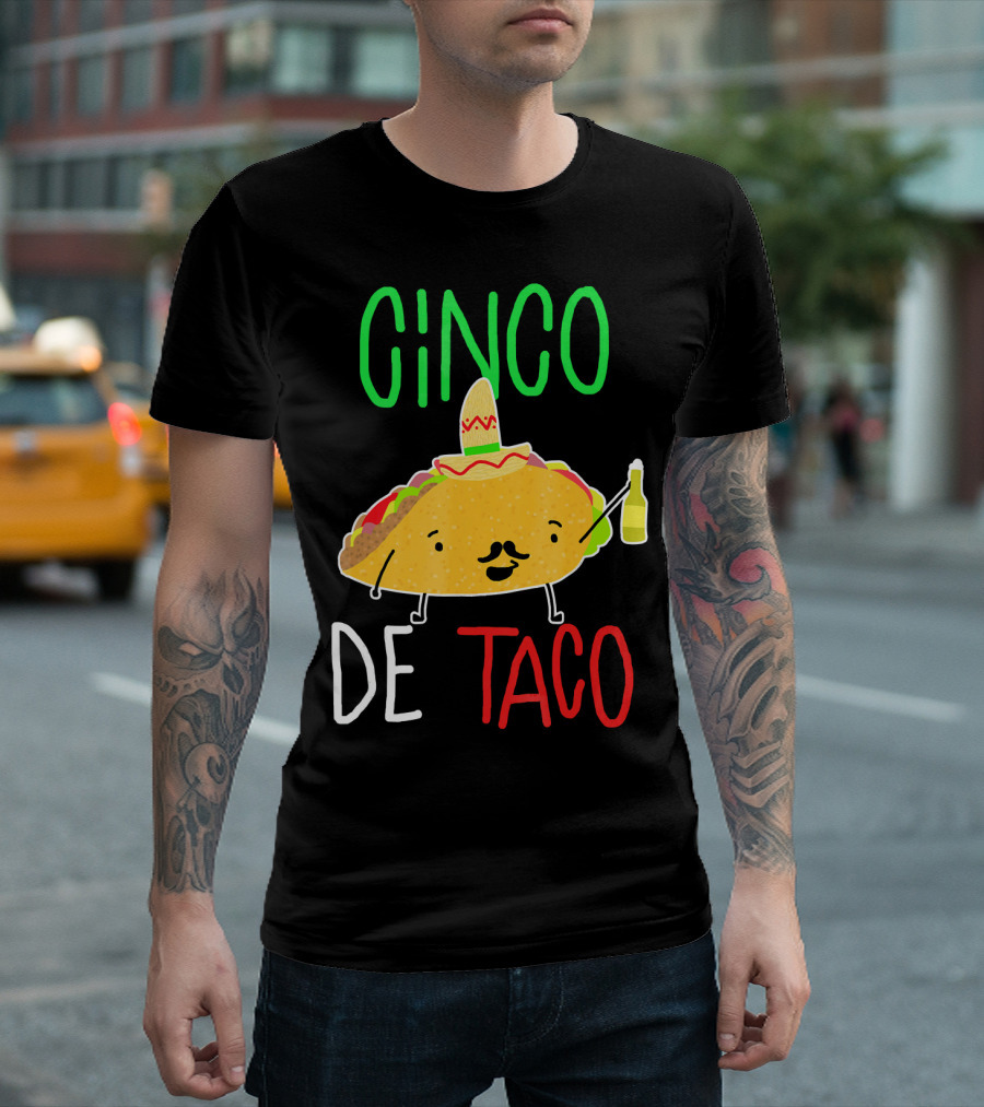 Cinco De Taco Cute Cinco De Mayo Taco Sombrero Fiesta T-Shirt