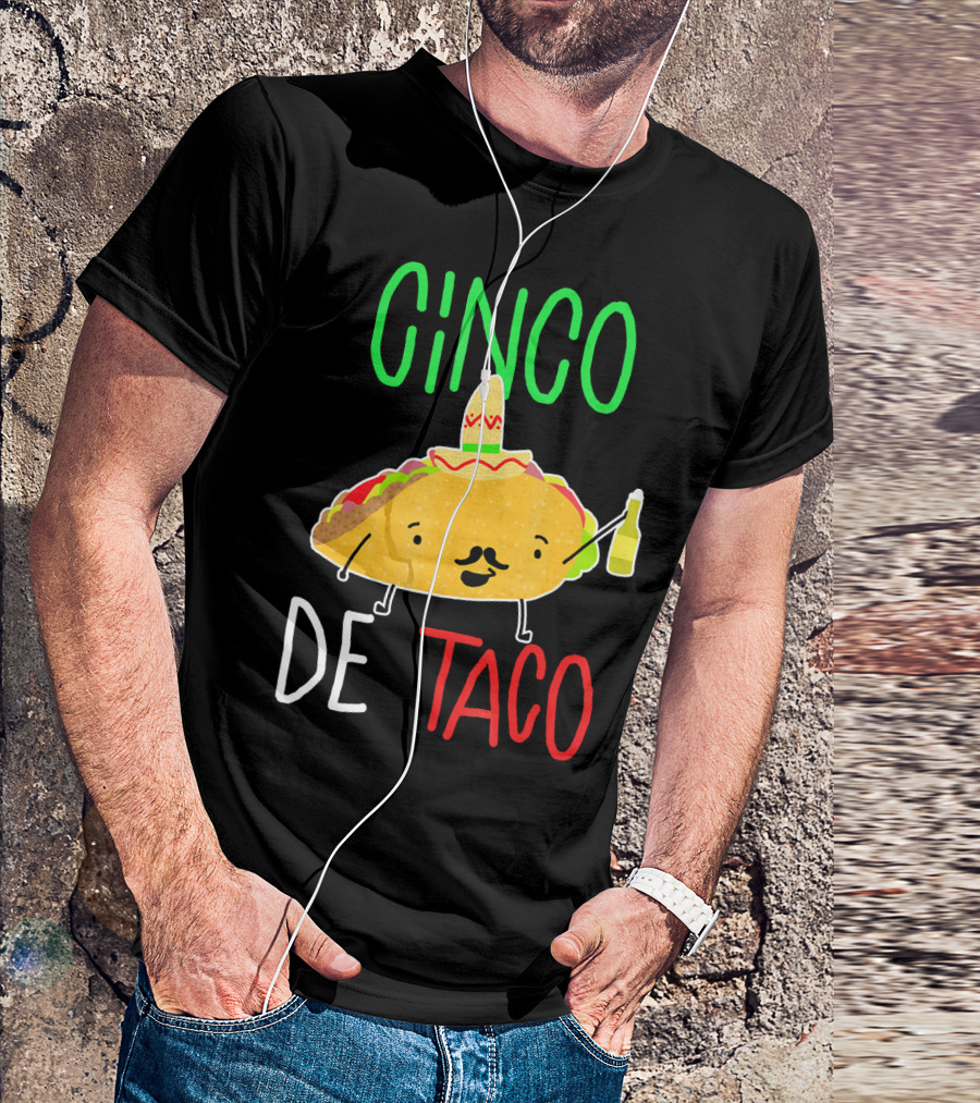 Cinco De Taco Cute Cinco De Mayo Taco Sombrero Fiesta T-Shirt