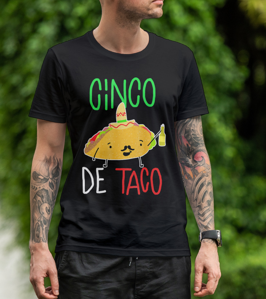 Cinco De Taco Cute Cinco De Mayo Taco Sombrero Fiesta T-Shirt