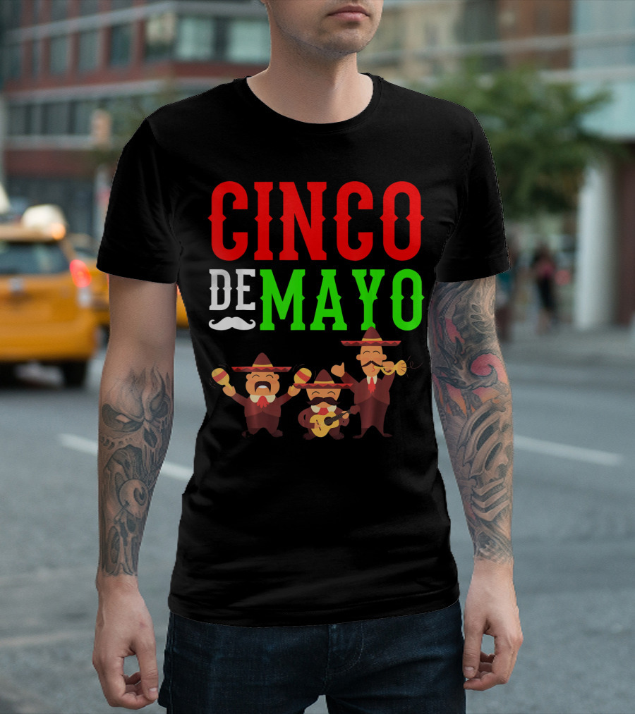 Cinco De Mayo Mariachi Musical Instruments T-Shirt
