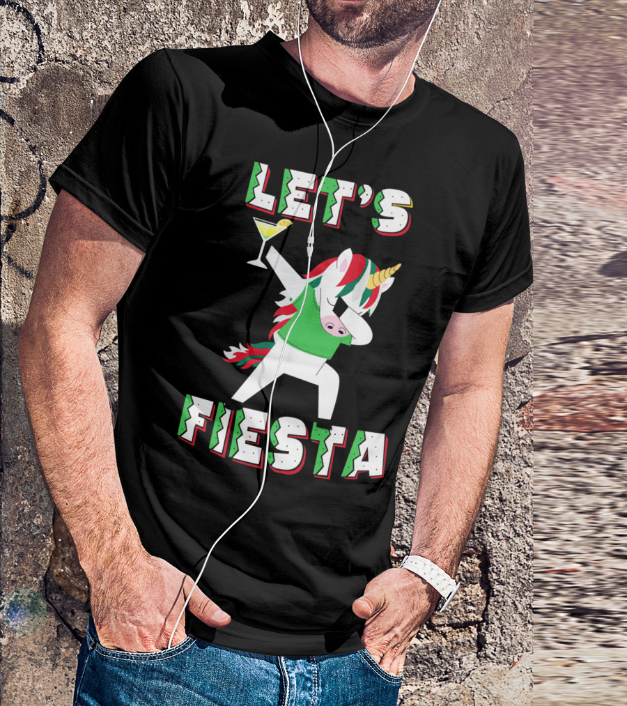 Cinco De Mayo Dabbing Unicorn Let's Fiesta T-Shirt