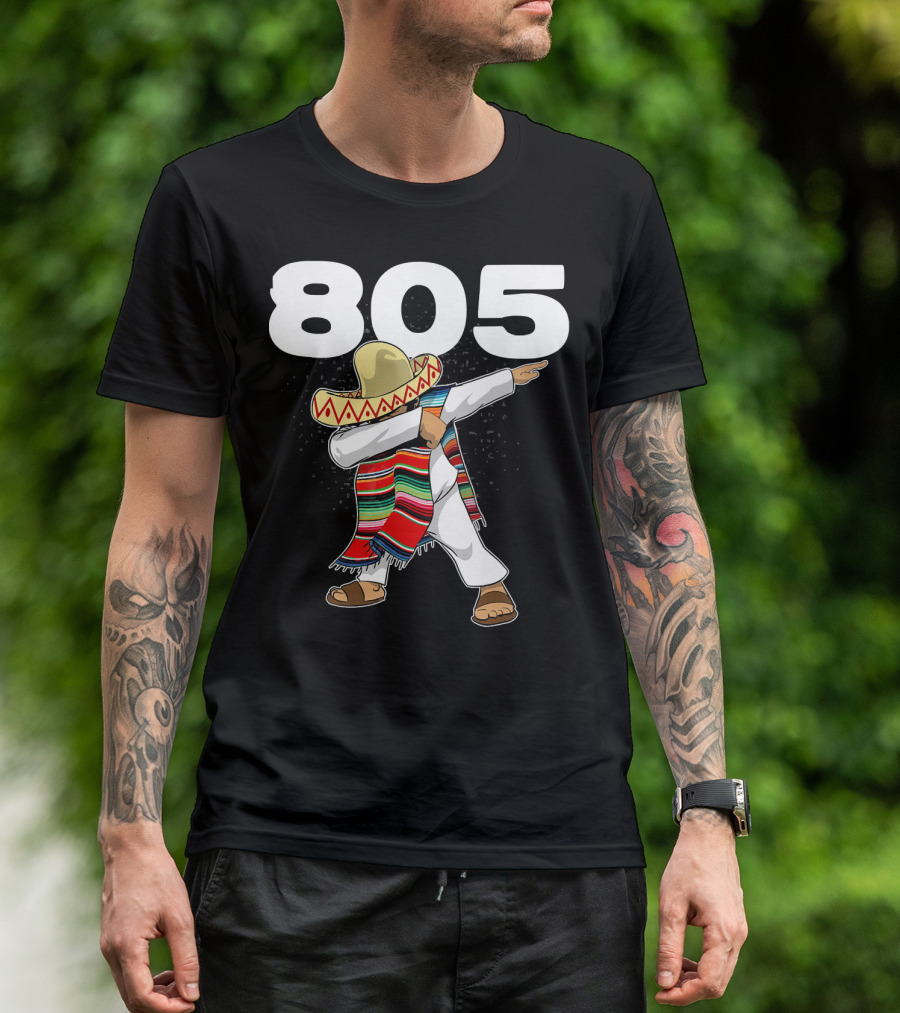 805 Cinco De Mayo Mexican Celebration Dance In California Area Code T-Shirt
