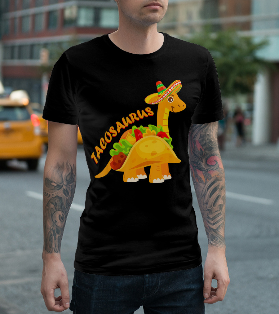 Tacosaurus Sombrero Cool Taco Lovers Cinco De Mayo T-Shirt