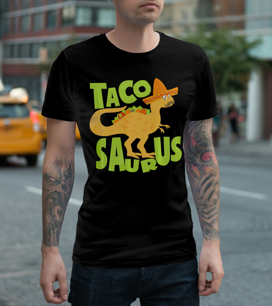 Taco Dinosaur Sombrero Tacosa Saurus Cinco De Mayo T-Shirt