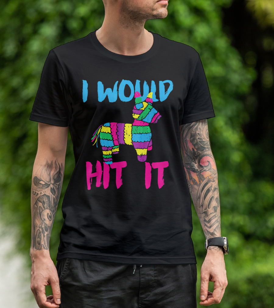 I Would Hit It Colorful Cinco De Mayo Piñata T-Shirt