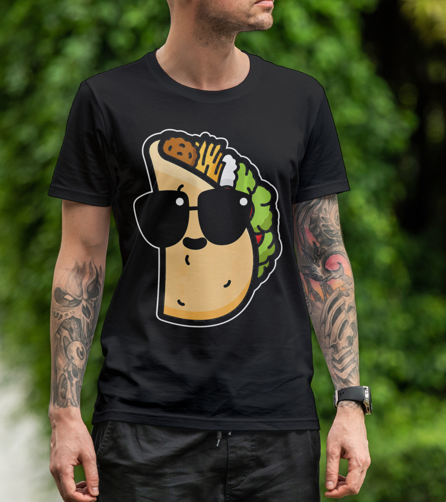 Cool Taco With Sunglasses Funny Cinco De Mayo Food Humor T-Shirt