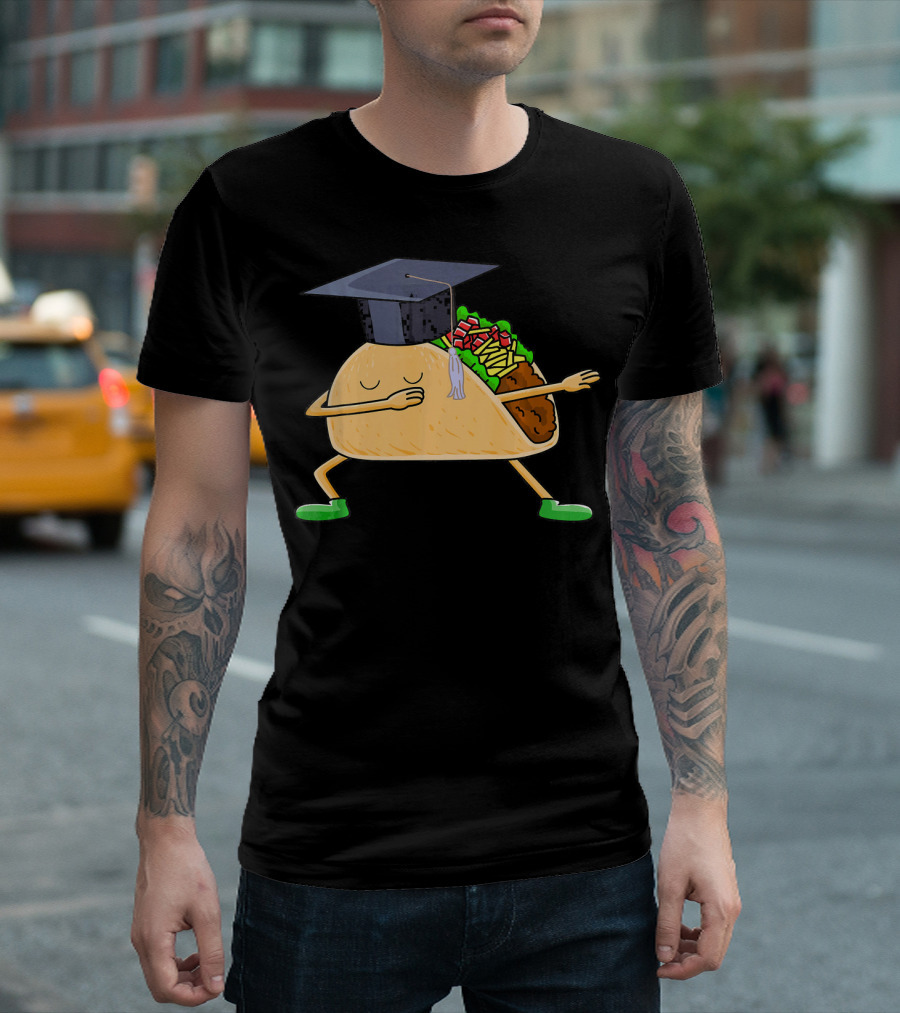 Dabbing Taco Graduation Funny Cinco de Mayo T-Shirt