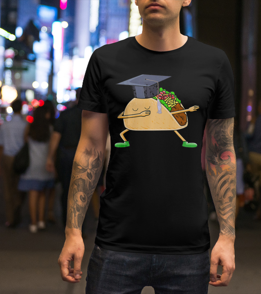 Dabbing Taco Graduation Funny Cinco De Mayo T-Shirt